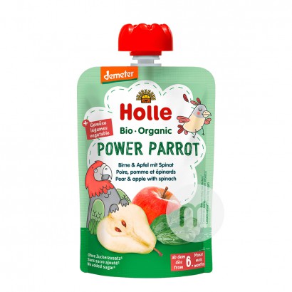 Holle German Organic Apple Pear and Spinach Puree Sucking 100g*6