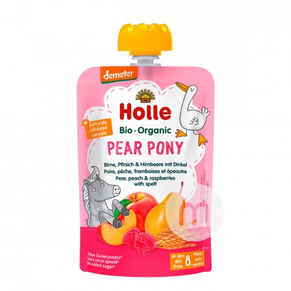 Holle German Organic Fruit Whole Wheat Cereal Puree Sucking 100g*6
