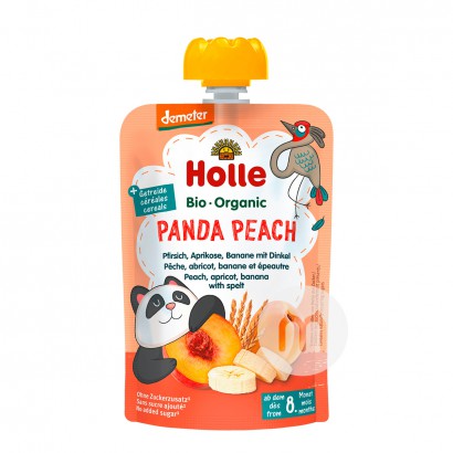 Holle German Organic Apricot Peach Banana Cereal Puree Sucking 100g*6