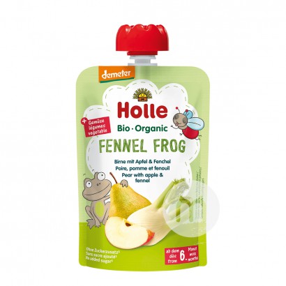 Holle German Organic Fenne Pear and Apple Puree Sucking 100g*6
