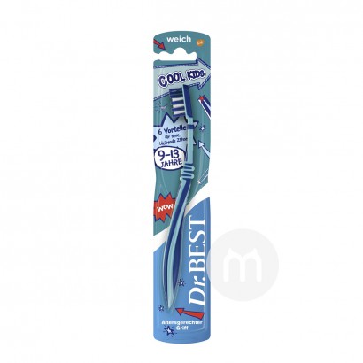 Dr.BEST Germany Dr.best Children's soft hair cleaning toothbrush 9-13 years old overseas original