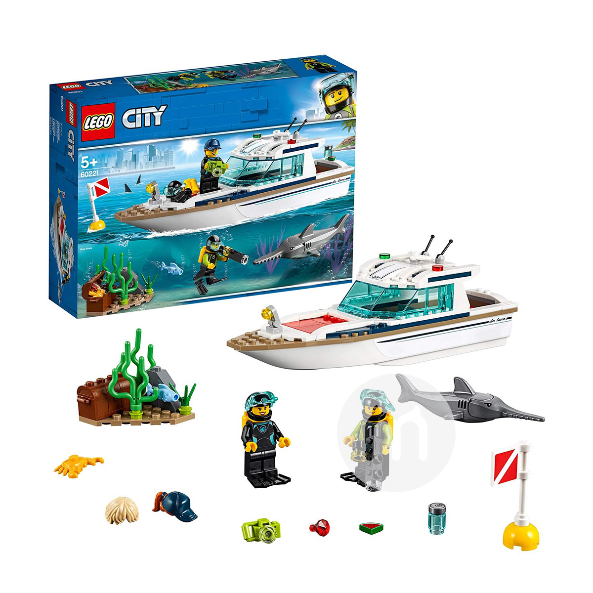 LEGO Danish city series diving yach...