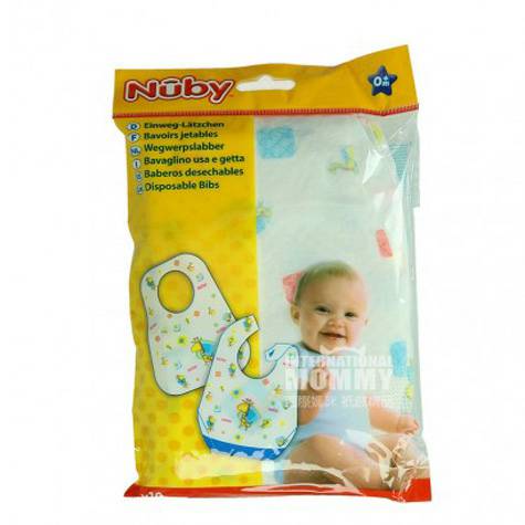 Nuby U.S. Baby Travel Special Disposable Bib 10-Pack, Overseas Local Original