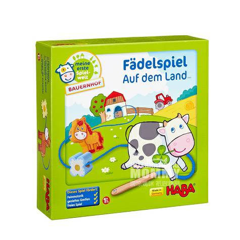 HABA Germany my first game 5580 farm animal threading