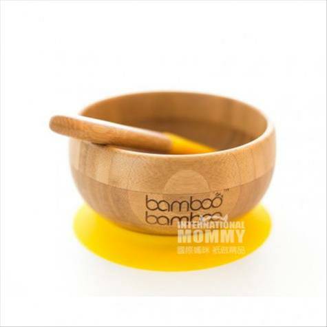 Bamboo British baby sucker bowl plus spoon overseas local original