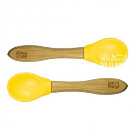 Two sets of Bamboo British baby feeding spoons overseas local original
