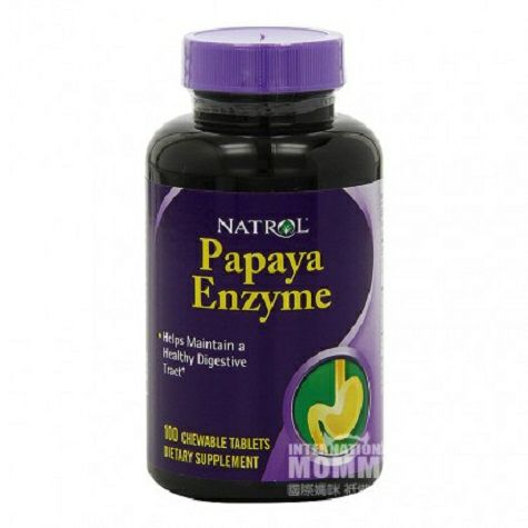 NATROL American papaya enzyme chewable tablets 100 Tablets