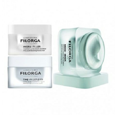 [3 packs] FILORGA French Hyaluronic Acid Highly Moisturizing Vibrant Cream + Time Reversal Eye Cream + Brightening and M