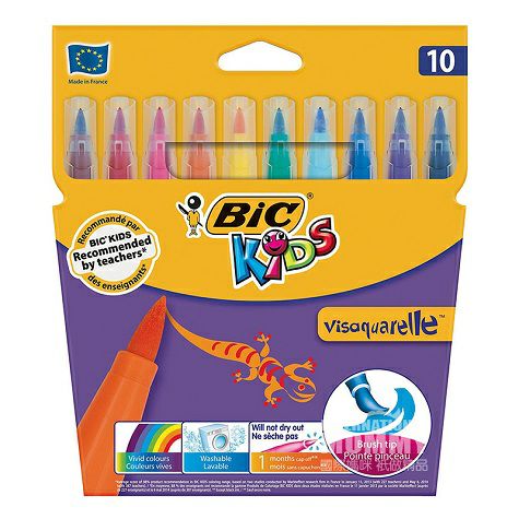 BIC KIDS French children's non-toxic and tasteless baby graffiti 10-color watercolor pen overseas local original