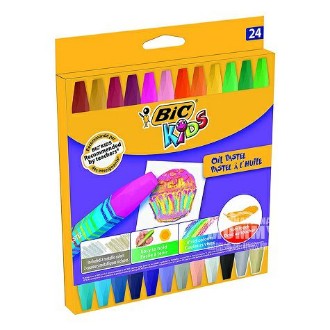 BIC KIDS French children's non-toxic and tasteless baby graffiti 24 color crayons under 3 years old Overseas local origi