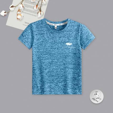 Verantwortung boy classic comfortable breathable quick-drying T-shirt blue