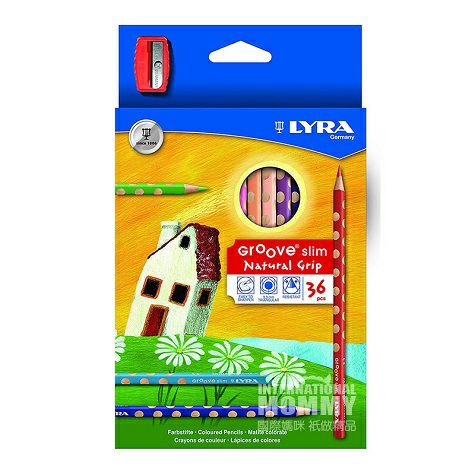 LYRA German Children's Easy-to-hold Triangular Hole Colored Pencils 36 Packs Original Overseas