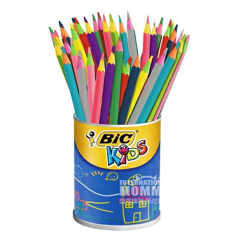 BIC KIDS French children's non-toxic and tasteless baby graffiti 60-color colored pencils overseas local original