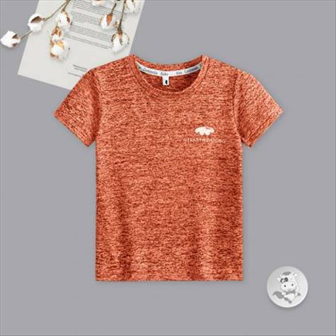 Verantwortung Baby boys and girls classic comfortable breathable quick-drying T-shirt orange