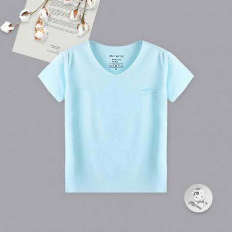 Verantwortung Baby boys and girls colorful candy color ice cold seamless casual T-shirt blue