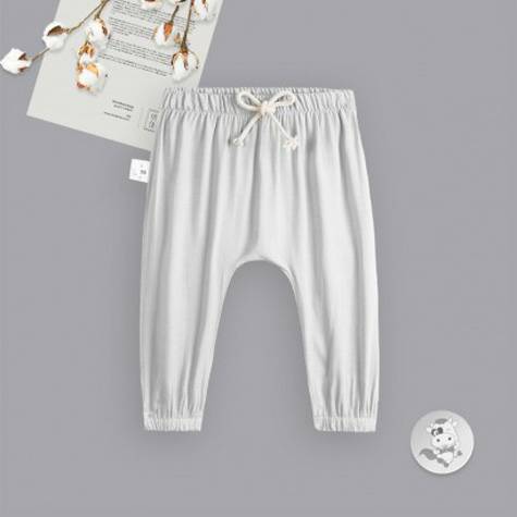Verantwortung Baby boys and girls fresh European and American style spring and autumn thin PP trousers gray