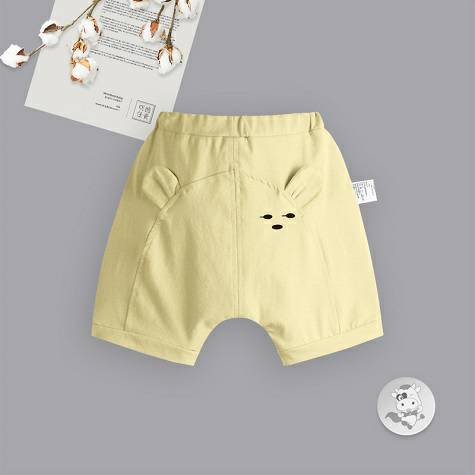 Verantwortung Baby boys and girls simple three-point bear summer PP shorts yellow