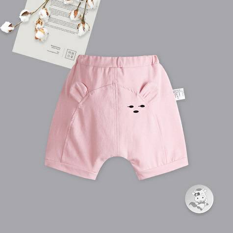 Verantwortung baby girl simple three-point bear summer PP shorts pink