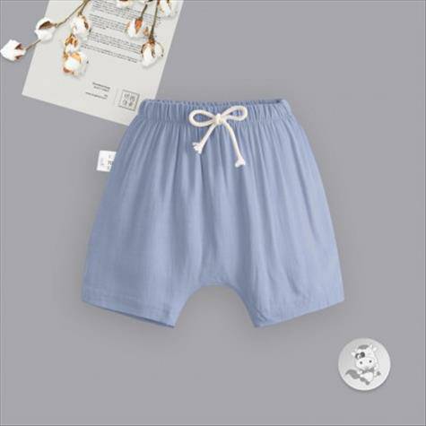 Verantwortung men and women baby fresh European and American style summer mosquito PP shorts gray blue
