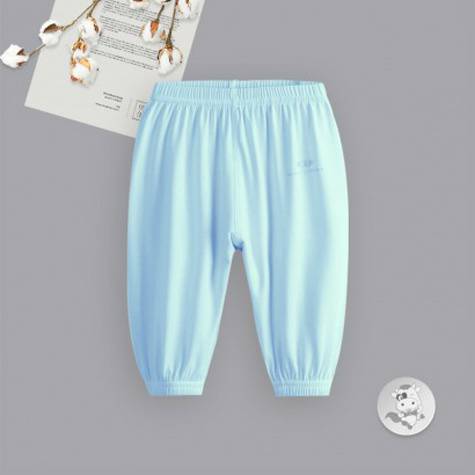 [2 pieces] Verantwortung Baby boys and girls colorful candy color icy cropped pants blue+grey
