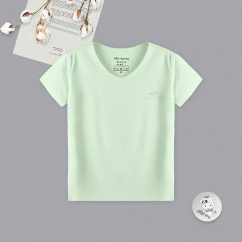 [2 pieces] Verantwortung Baby boys and girls colorful candy color ice cold seamless casual T-shirt gray + green