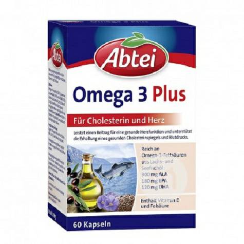 Abtei German Omega-3-6-9 deep-sea fish oil/olive oil/linseed oil capsules overseas local original