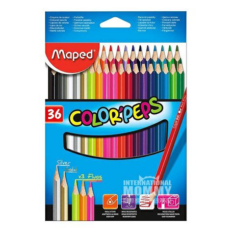 Maped French graffiti hand-painted color pencils 36 packs overseas local original