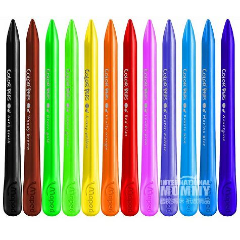 Maped French children's drawing graffiti non-stick hand crayons 12 packs overseas local original