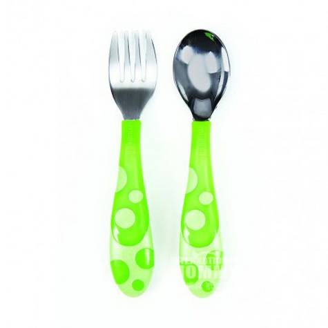 Munchkin American baby stainless steel fork and spoon set overseas local original