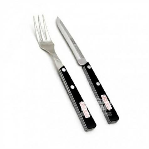 GUDE German  fine tooth serrated steak knife and fork set