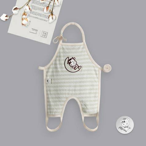 Verantwortung Baby boys and girls organic colored cotton summer thin simple belly bib