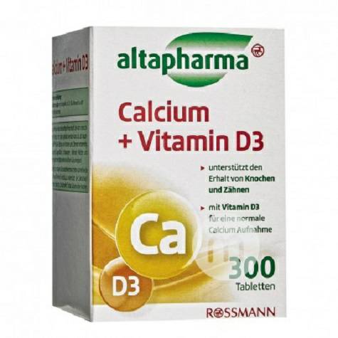 Altapharma German Nutritional calcium tablets with vitamin D3 Overseas local original 