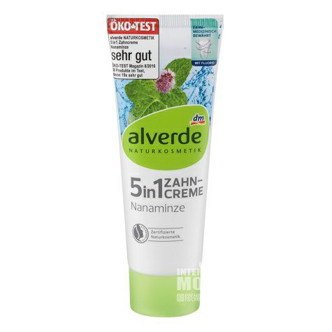 Alverde German natural organic mint five-in-one care toothpaste for pregnant women