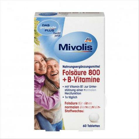 Mivolis German folic acid 800 + B vitamin tablets