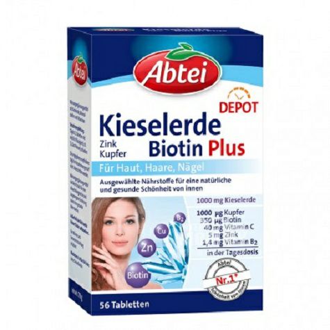 Abtei Germany biotin tablets protect skin, hair and nails 56 tablets