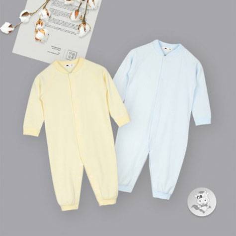 [2 pieces] Verantwortung Baby boys and girls organic cotton one-piece pajamas home clothes crawl clothes European style 