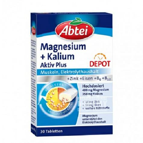 Abtei German Magnesium + Potassium Supplement Energy Vitality Exercise Sustained Release Tablet Overseas local original