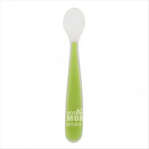 Chicco Italian baby anti-fall long handle silicone spoon, overseas local original