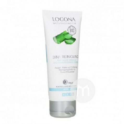 LOGONA German Organic Aloe Vera Rose 3-in-1 Cleansing Makeup Remover Facial Wash Original Overseas