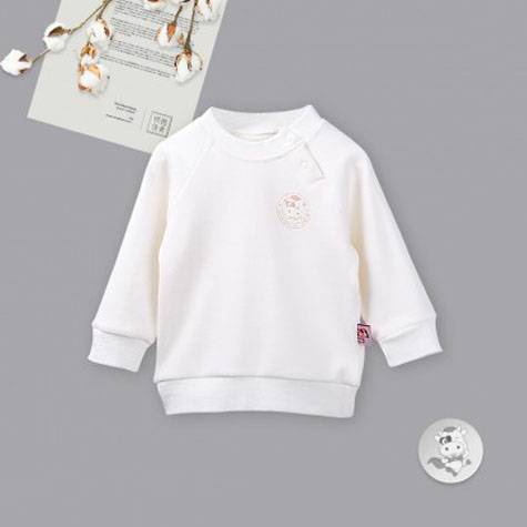 Verantwortung Baby boys and girls organic cotton long-sleeved bottoming shirt vitality solid color