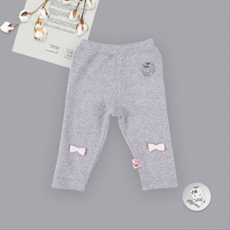 Verantwortung baby girl organic cotton leggings cute bow (2 sets)