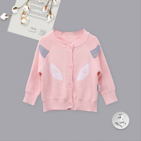 Verantwortung Baby boys and girls organic cotton European classic double-layer knitted cardigan jacket 3 colors availabl