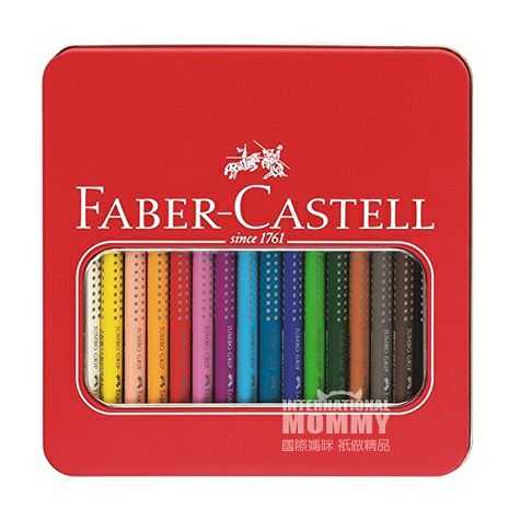 FABER-CASTELL German 16-color Metal Box Colored Pencils Original Overseas
