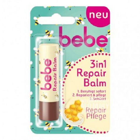 Bebe German 3 in 1 Honey Repair Lip Balm Original Overseas Local Edition