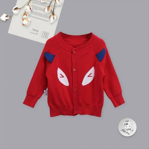 Verantwortung Baby boys and girls organic cotton European classic double-layer knitted cardigan jacket