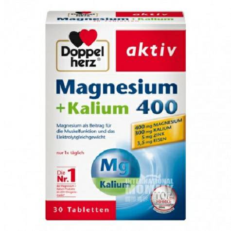 Doppelherz German Magnesium+potassium enhance musculoskeletal function vitality tablets Overseas local original