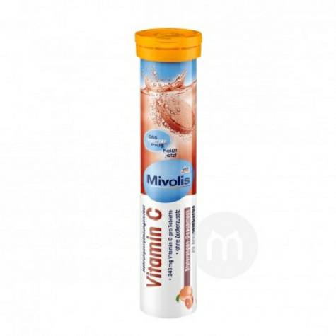 Mivolis German Blood Orange Flavored Vitamin C Effervescent Tablets Sugar-free Type*2 Overseas local original