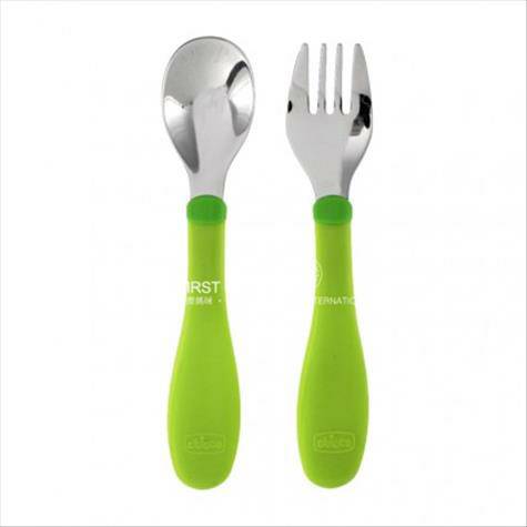Chicco Italian stainless steel spoon and fork set overseas local original