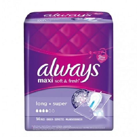 Always German maxi series non-winged extended sanitary napkins four drops *2 overseas local original