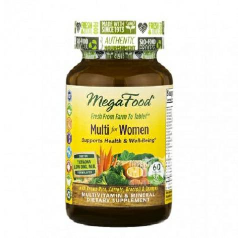 MegaFood America Womens Multivitamin and Mineral 60 Tablets Overseas local original